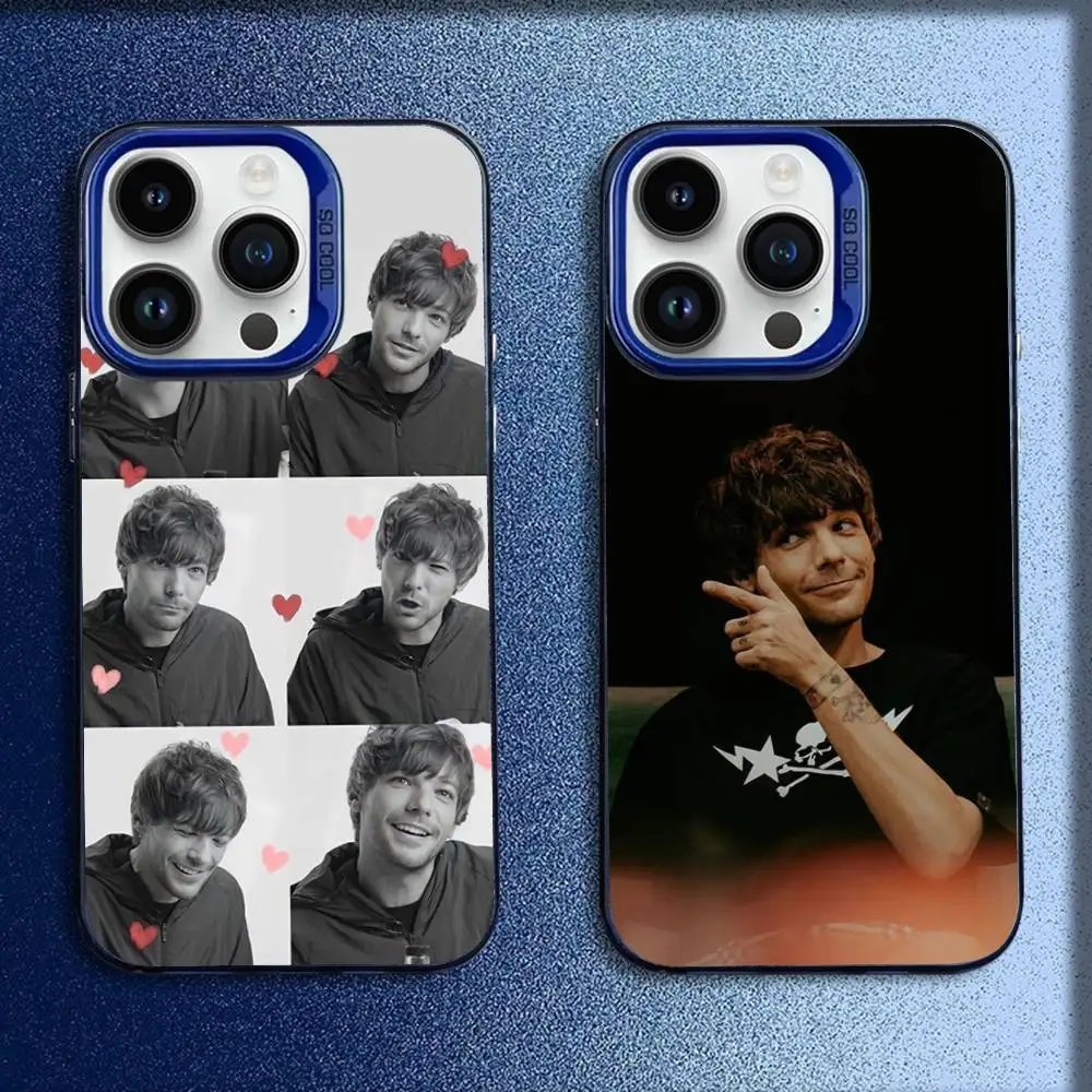 

Singer L-Louis T-Tomlinson Phone Case For iPhone 16,15,14,13,12,11,Mini,Pro,E,MAX Blue Candy Matte Shockproof Cover