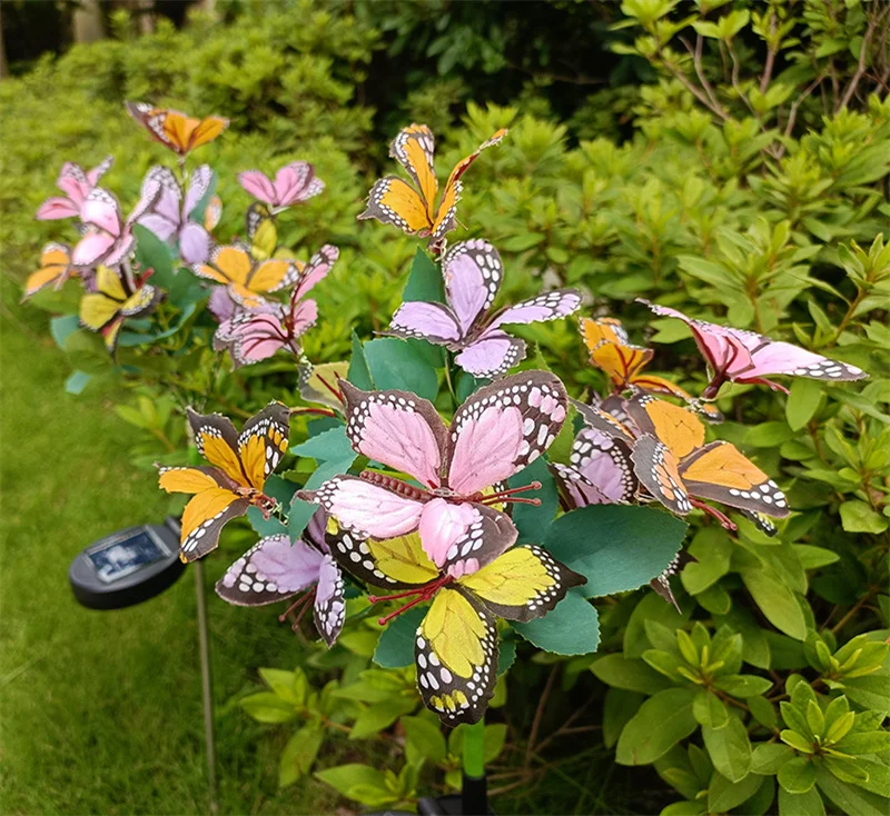

1pc Yard Lawn Garden Walkway Decorative Path Lighting LED Solar Butterfly Outdoor Landscape 2025 Waterproof Solar Lights