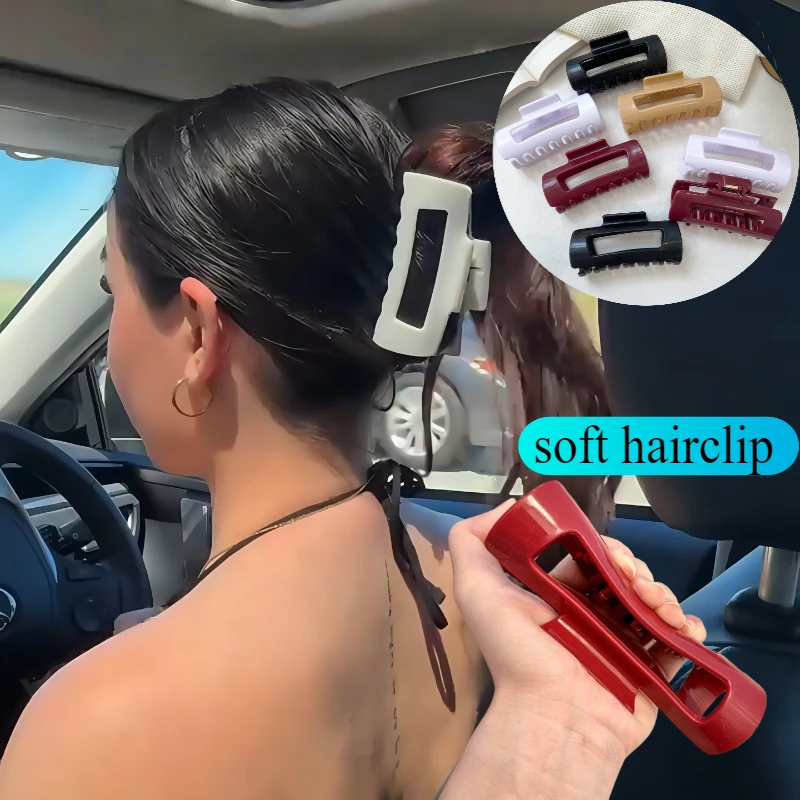 Soft Hair Grab Girls Clips Silicone Hair Clips Simple Fashion Versatile Items Hair Grab Decorations Hair Accessories Safe Design