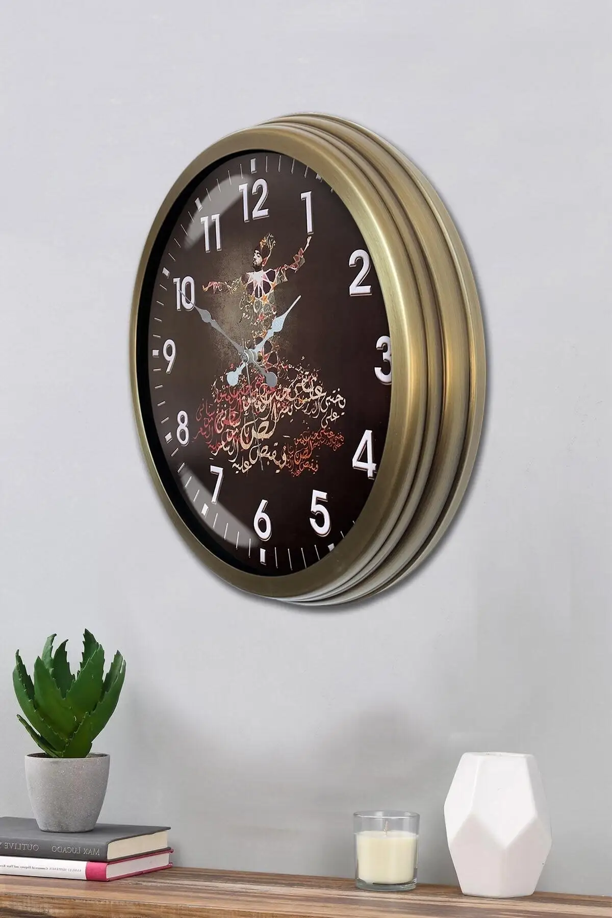 DOLBOVI wall clock 40 Cm Metal tumbled color religious model