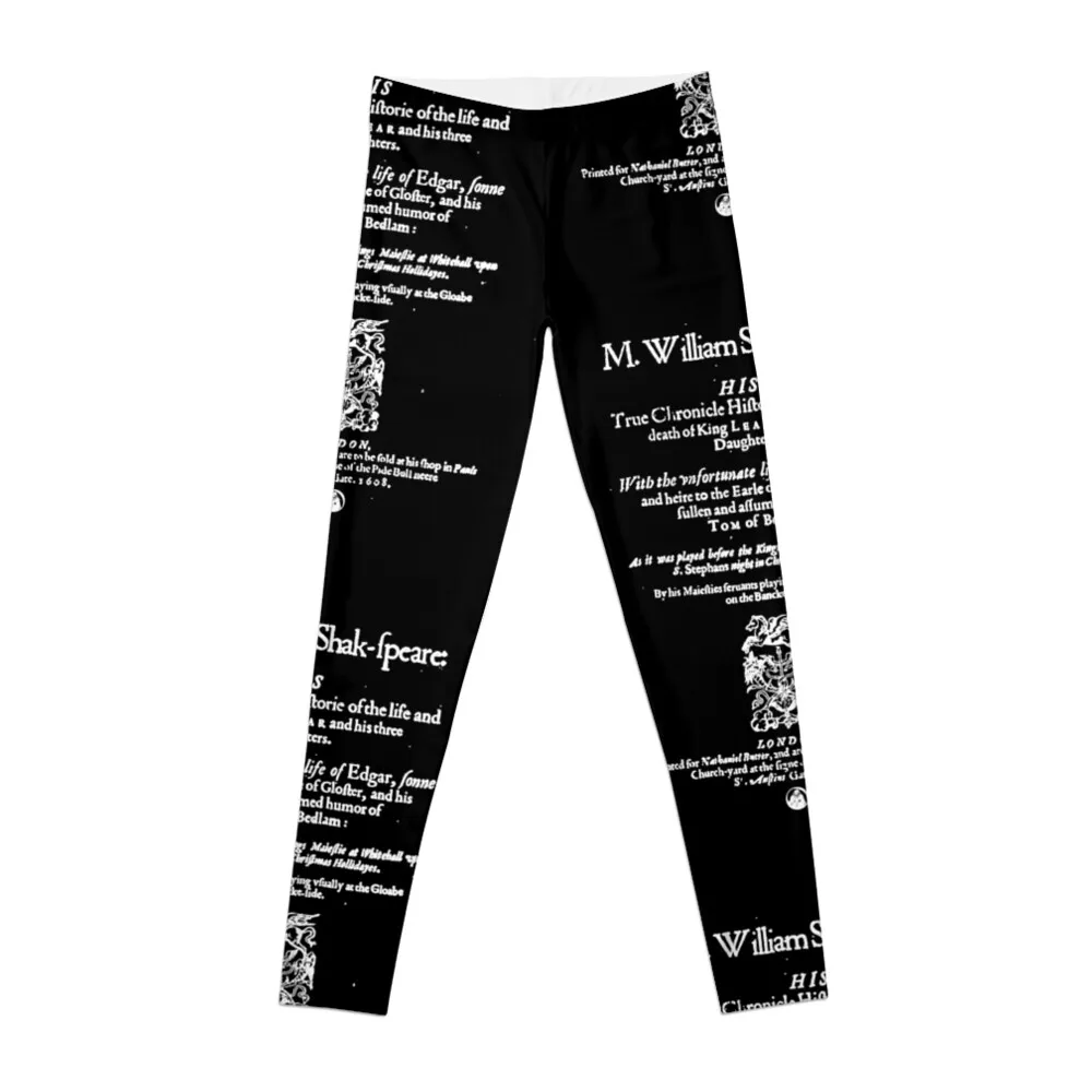 

Shakespeare King Lear Frontpiece - Simple White Version Leggings gym pants sports tennis for Women's gym Womens Leggings