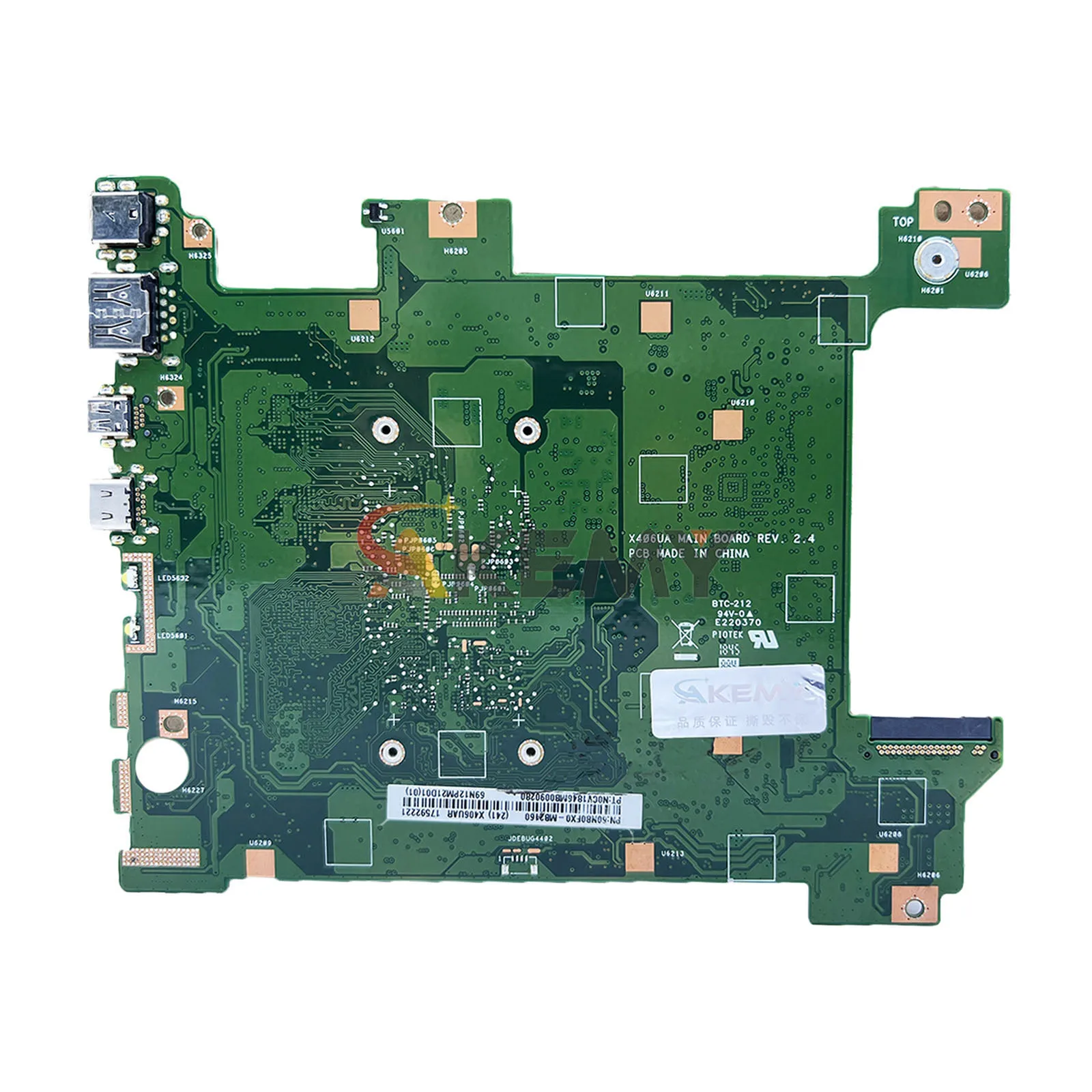 X406UA Laptop Motherboard For ASUS VivoBook X406UAR X406UAS K406U S406U V406U X406U Mainboard With I3 I5 I7 CPU 100% tests OK