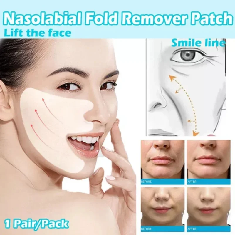 Masker Patch mengencangkan dan menipiskan garis halus hidrokristalin Patch anti-penuaan mengangkat kendur Kulit Wajah Masker Perawatan dalam