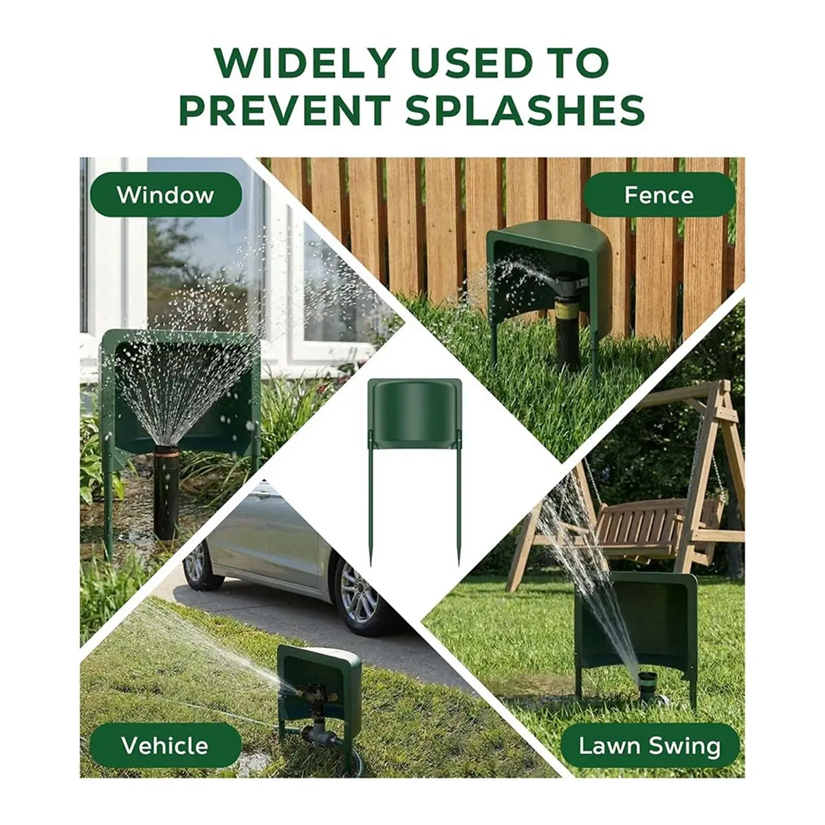4 Pcs Sprinkler Guards Shield for Overspray Control, Rustproof Sprinkler Head Protector for Parks, Gardens