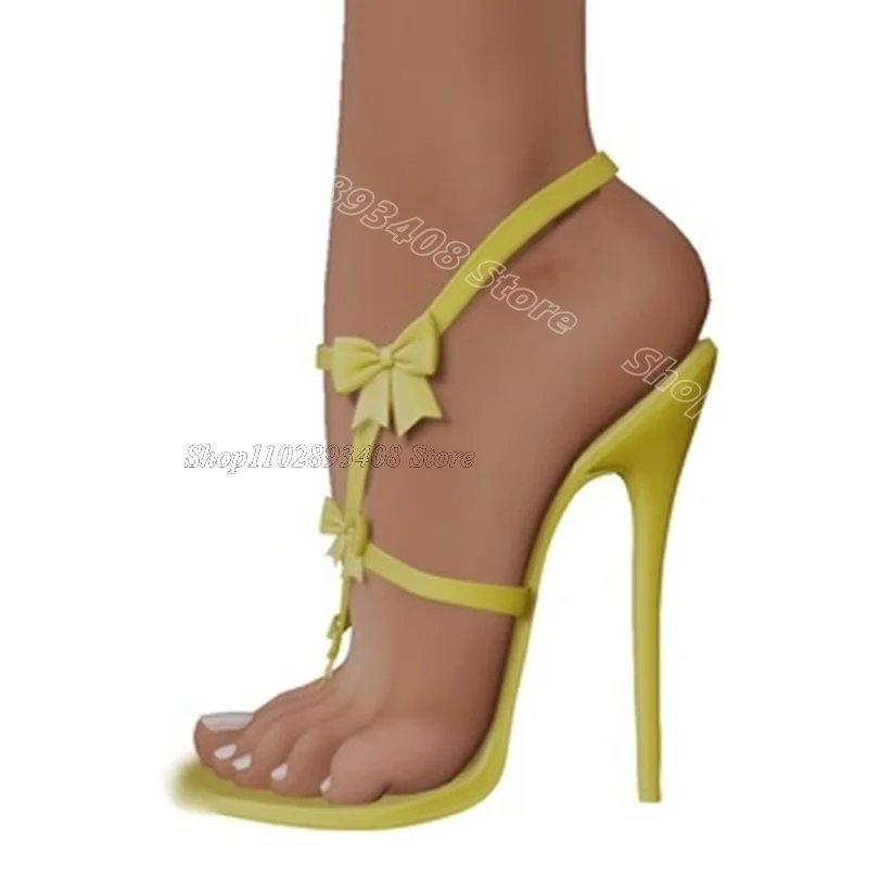 Black Bowknot Decor Stiletto Sandals Split Toe Shallow British Style Fashion Party Casual Women Shoes 2026 Zapatos Para Mujere