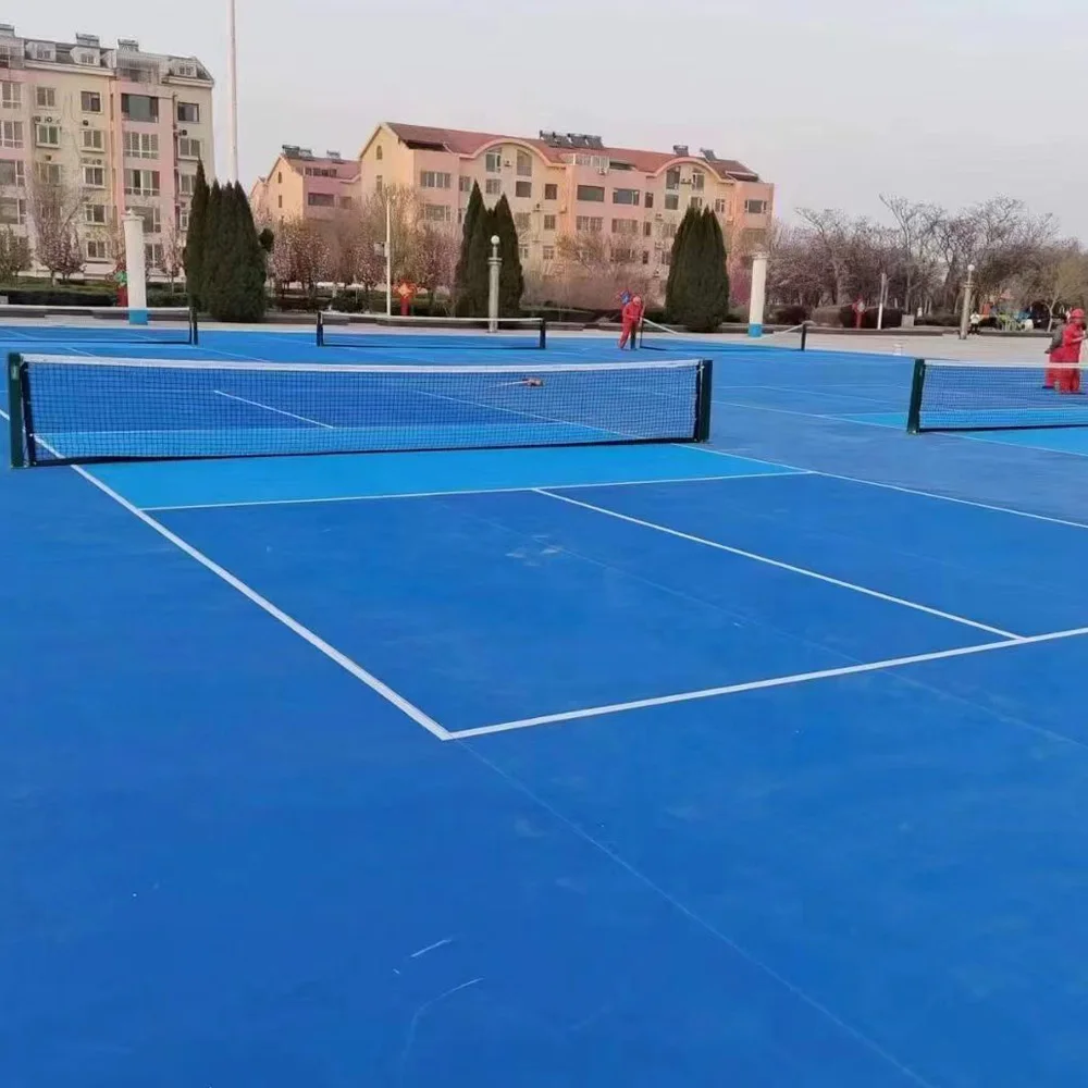 Beable Professionele Outdoor Pickleball Court Pvc Sportvloeren Multifunctionele Sport Vloermat Bekleding Met Witte Lijnen Logo