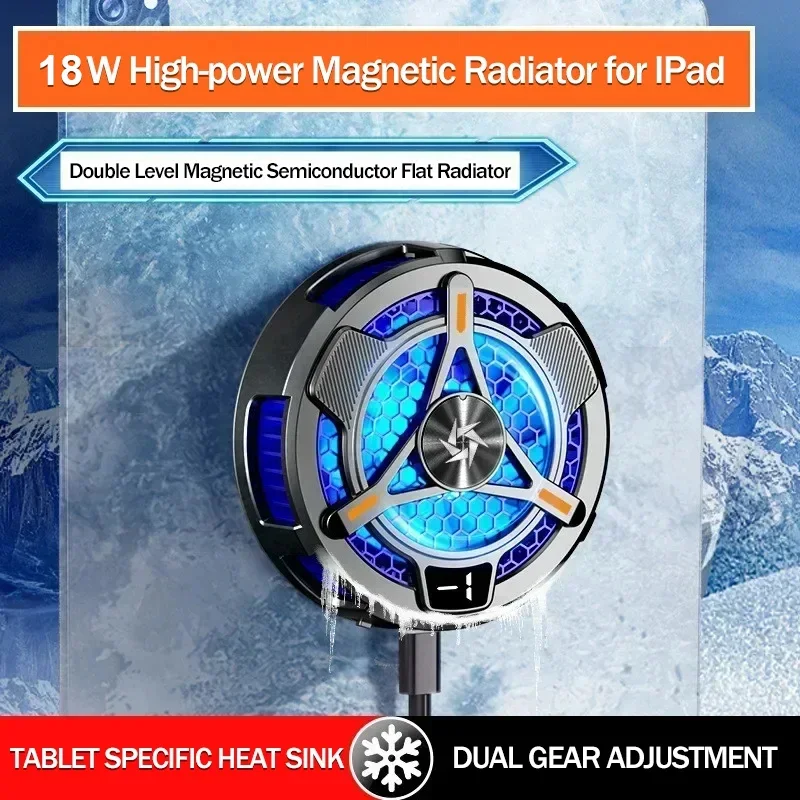 Imagem -02 - Poderoso Radiador de Resfriamento Semicondutor Ajustes de Engrenagem Refrigerador de Jogo Magnético com Display Digital de Temperatura para Ipad Sl06 18w