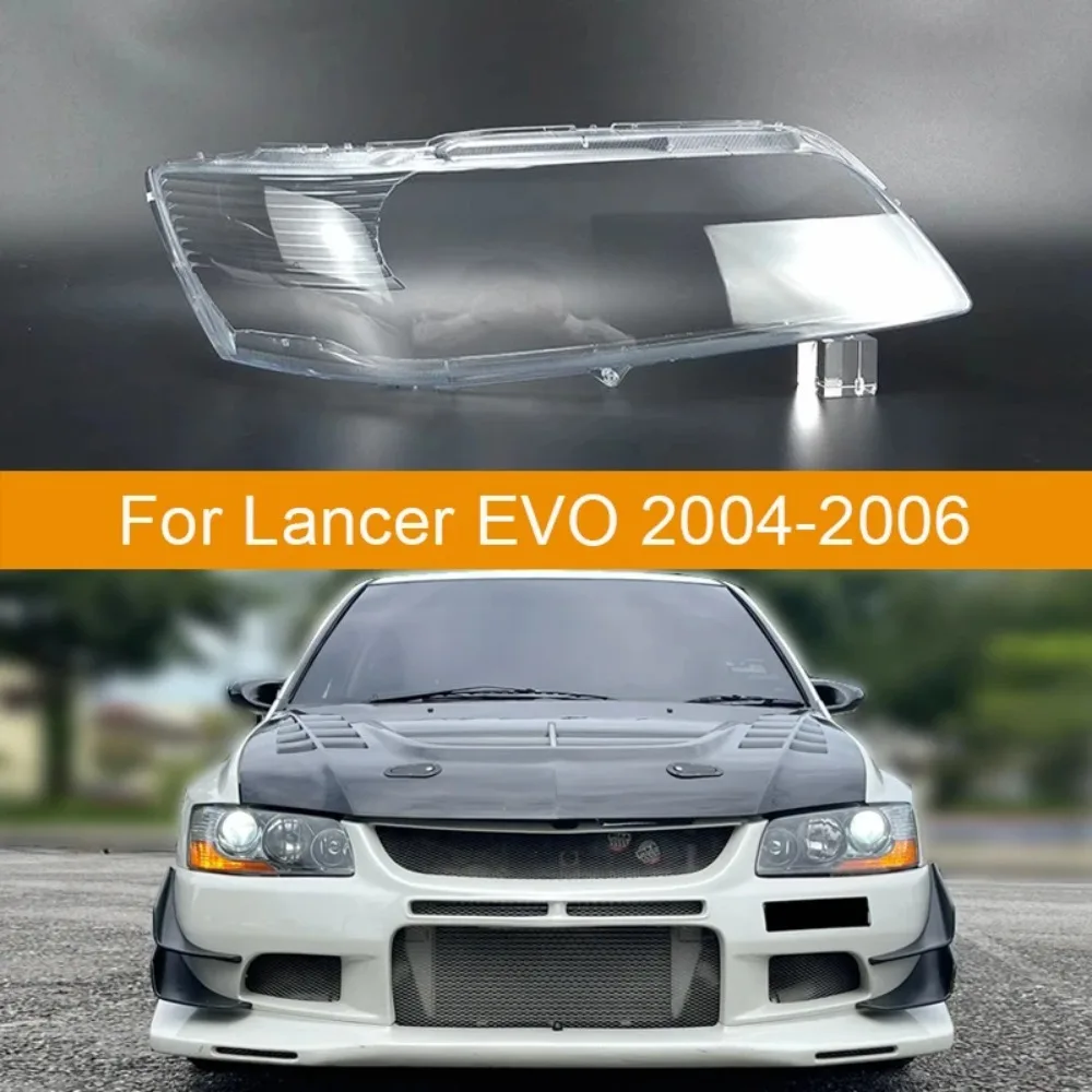 Coque de phare transparente pour Mitsubishi Evolution EVO 9 générations IX CT9A 2004 2005 2006, couvercle de phare, lentille de phare