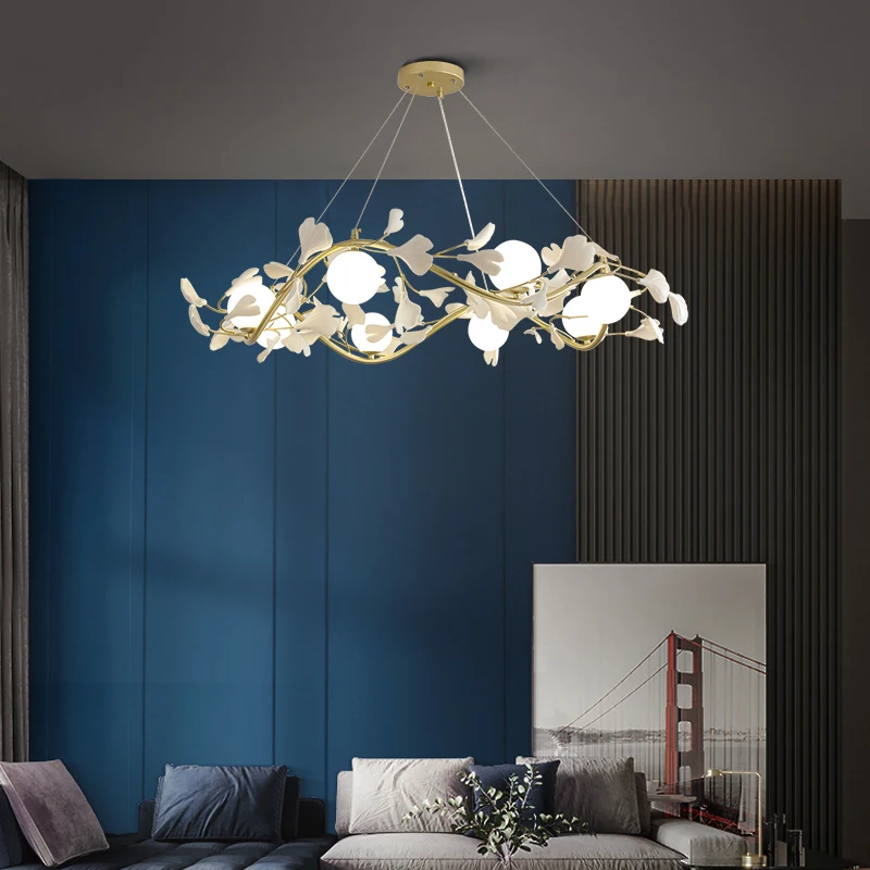 Minimalist Creative Petal Chandelier Suitable for G9 Decorative Lights in Restaurants Corridors Bars Living Rooms Bedrooms Etc