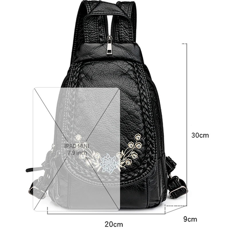 2024 New Fashion Retro Girls Backpack High Quality Soft Leather Retro Women\'s Shoulder Bag Trendy Leisure Travel Bags Sac A Dos