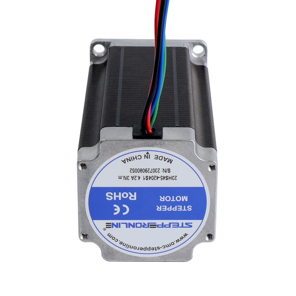 STEPPERONLINE Nema 23 Stepper Motor 3Nm 4.2A Stepping Motor 8mm Diameter 4 Wires for 3D Printer CNC Milling Machine