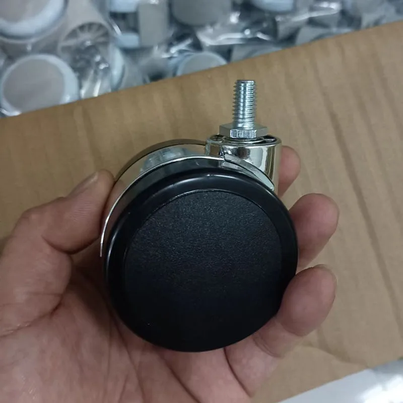 For Office Chair Wheel Universal Wheel, Electroplated Silver Black Silent Swivel Chair Wheel