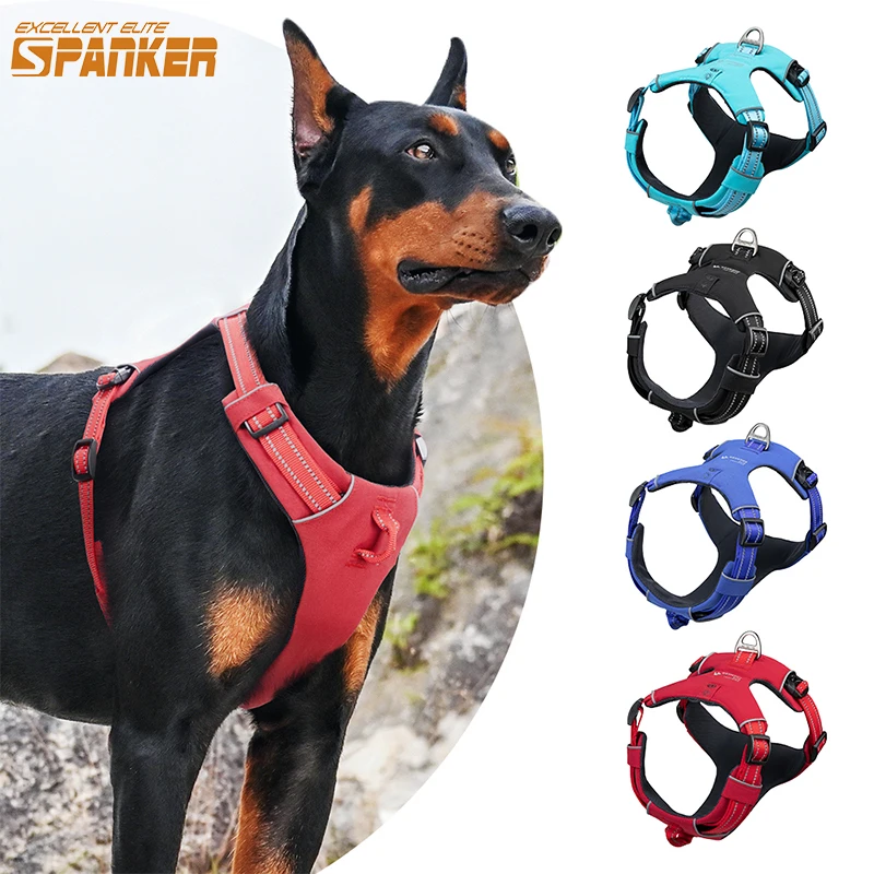 Dog Harness Puppy No Pull Breathable Mesh Reflective Saddle For Small Medium Dogs Vest Adjustable Harness Pets Outdoor Walking