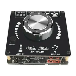 ZK-1002M 100W+100W Bluetooth-compatible 5.0 Power Amplifier board Stereo AMP Amplificador Home Theater AUX USB