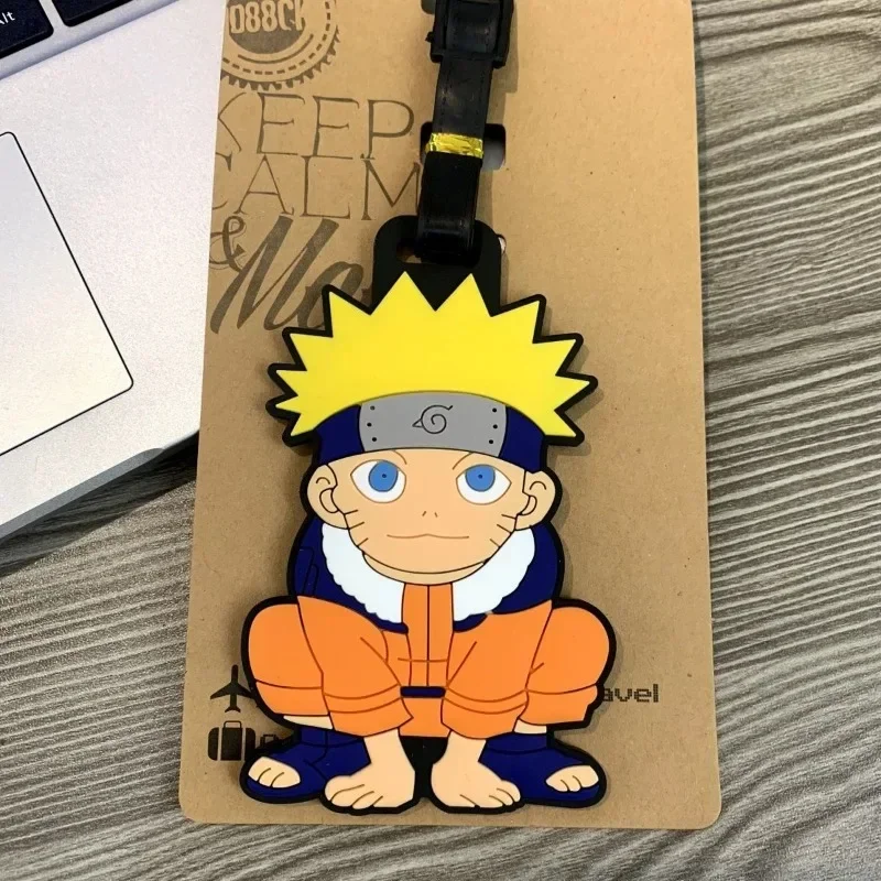 Naruto dibujos animados Anime Uzumaki Naruto lindo Hatake Kakashi Haruno Sakura bolsa de viaje bolsa de equipaje para correr colgante de plástico 10cm