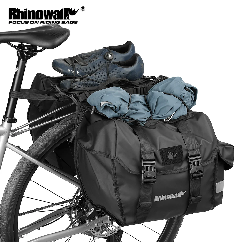 

Rhinowalk Bicycle Double Side Seat Bag 22/40/50L Outdoor Luggage Carrier Bags Cycling MTB Road Bike Pannier Pack With Rain Cover