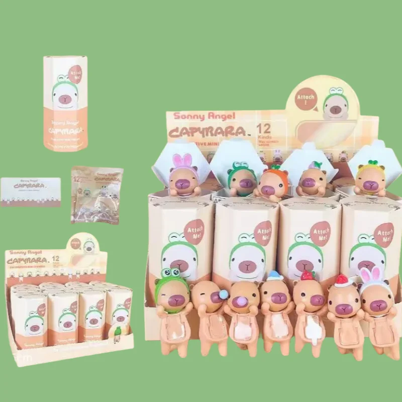 

Sonny Angel Capybara Hippers Decorative Mini Figures Mystery Box Doll Collection Blind Box Cute Capybaras Model Christmas Gift