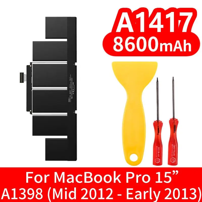 To A1417 A1494 A1618 Laptop Battery For MacBook Pro 15 inch Retina A1398 2012 2013 2014 2015 Notebook Bateria Free Tools