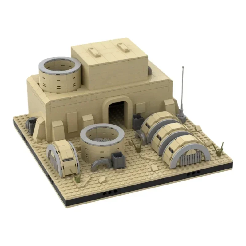 Star Movies Modello MOC Mattoni da costruzione Base militare Case nel deserto Tecnologia modulare Regali Vacanza per bambini Assemblare giocattoli Vestito