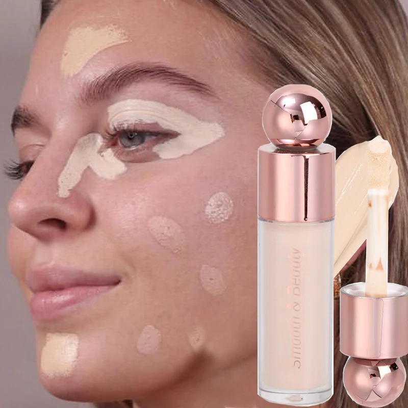 Correcteur liquide imperméable pour le visage, couverture hydratante, fond de teint pour l\'acné et les cernes, contrôle de l\'huile durable,