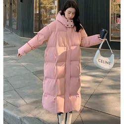 Down Coats Women's Down Jacket Large Size Korean Women's Winter Jacket 2023 Long Feather Coats Pink Long Down Coat Puffer Jacket