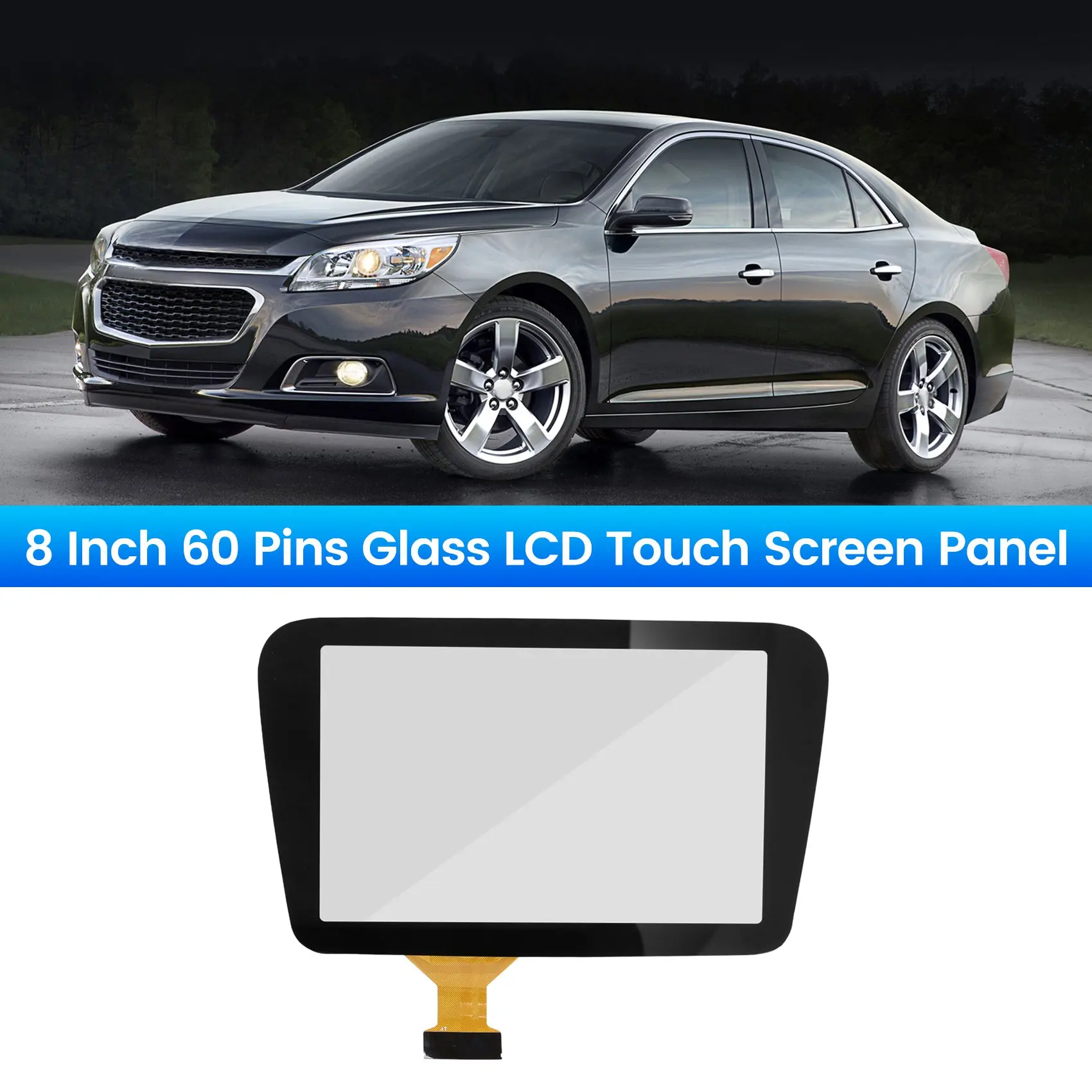 Car 8 Inch 60 Pins Glass LCD Touch Screen Panel LQ080Y5DZ06 for Navi Touch Digitizer Lens Panel