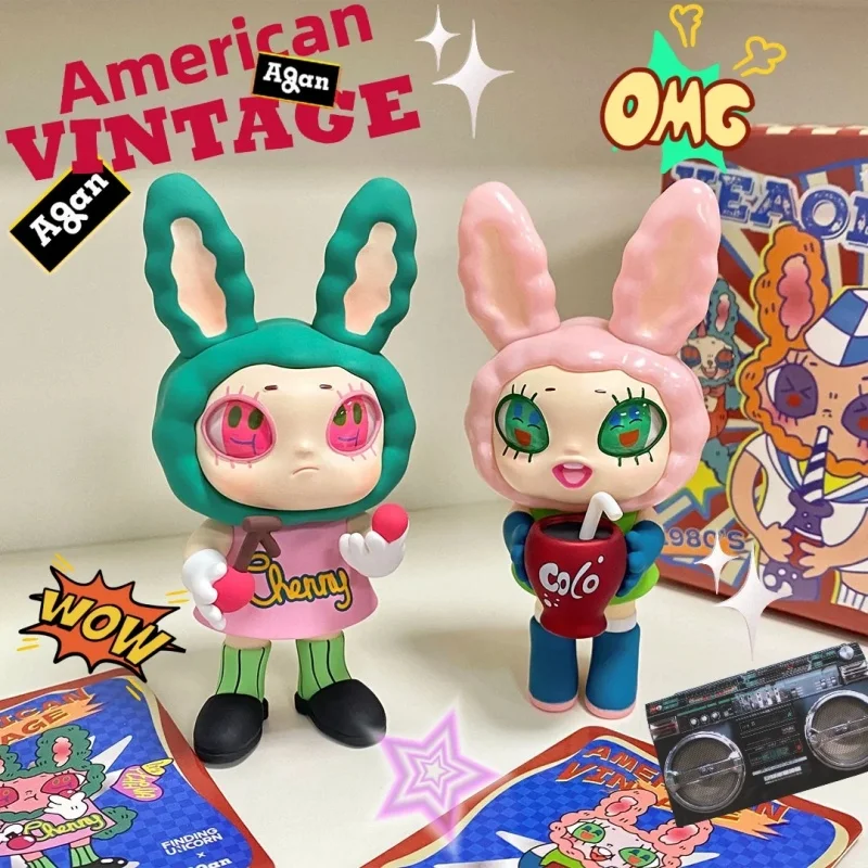 RINQUISTO UNICORN Agan Serie moderna retrò americana Scatola cieca Giocattoli Kawaii Anime Action Figure Sorpresa Scatola misteriosa Bambole Ragazza regalo
