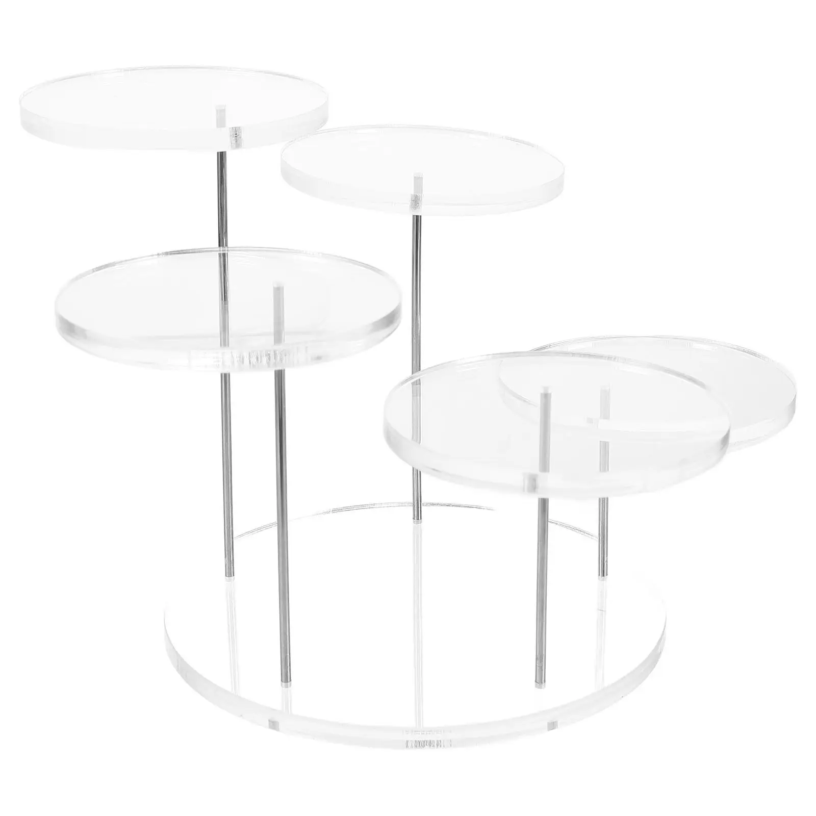

Clear Jewelry Display Stand Round Acrylic Riser Multi-Layer Desktop Rings Rack Display Shelf Organizer Jewelry Pedestal Stand
