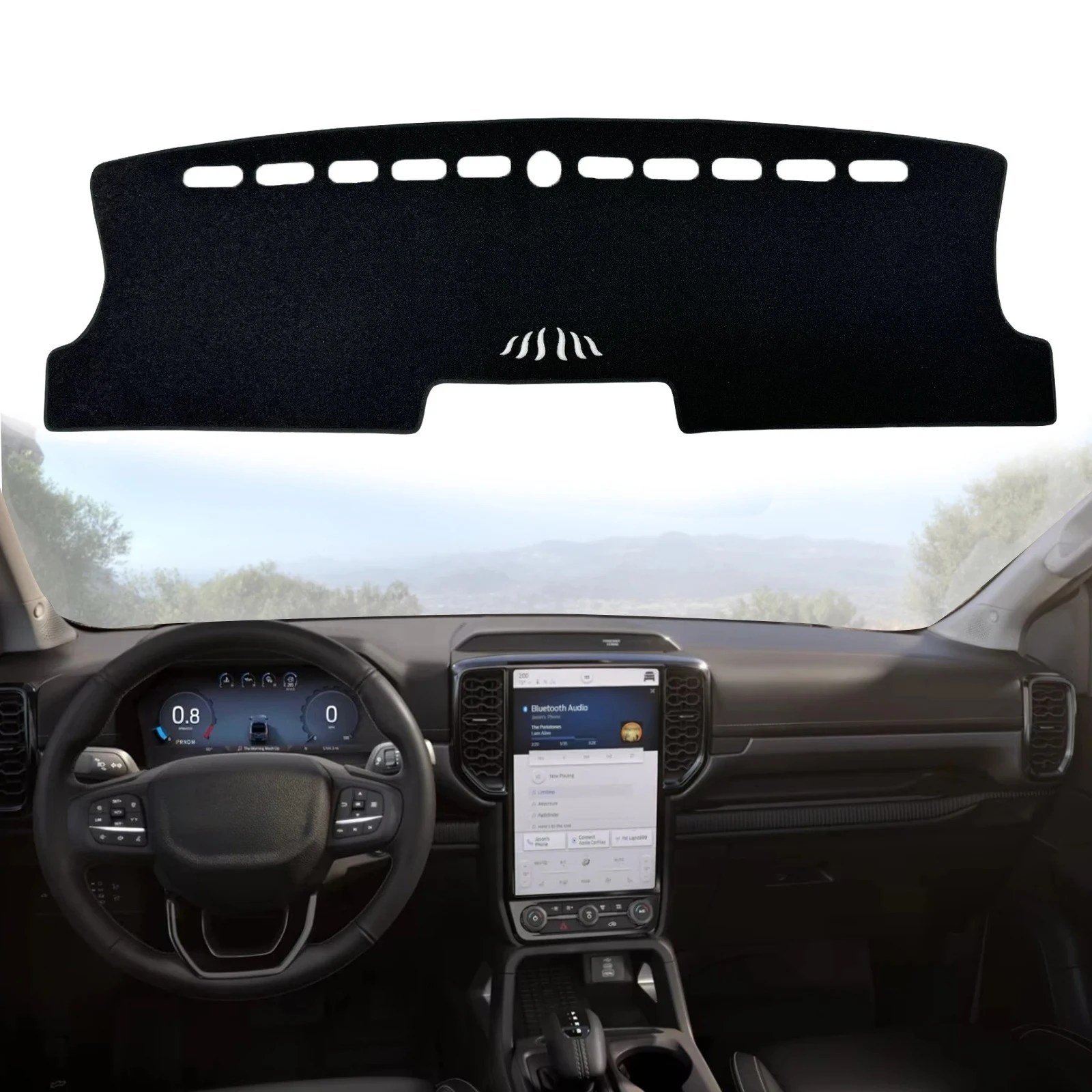 

Коврик для приборной панели автомобиля Ford Ranger Raptor Wildtrak T9 2023 2024 2025, солнцезащитный ковер, защитный коврик для приборной панели