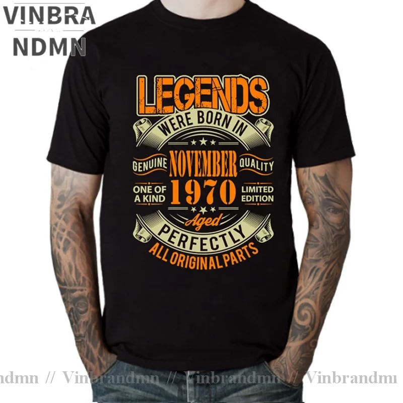 Legends Born in 1970 Aged Perfectly January Febuary March April May June July August September October November December T Shirt