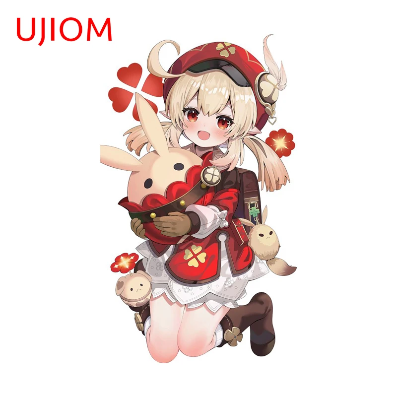 UJIOM Genshin Impact Kawaii Klee Wall Sticker Exquisite Attractive Chic Sunscreen Vinly Decal Fashionable Kitchen Cupboard Decor