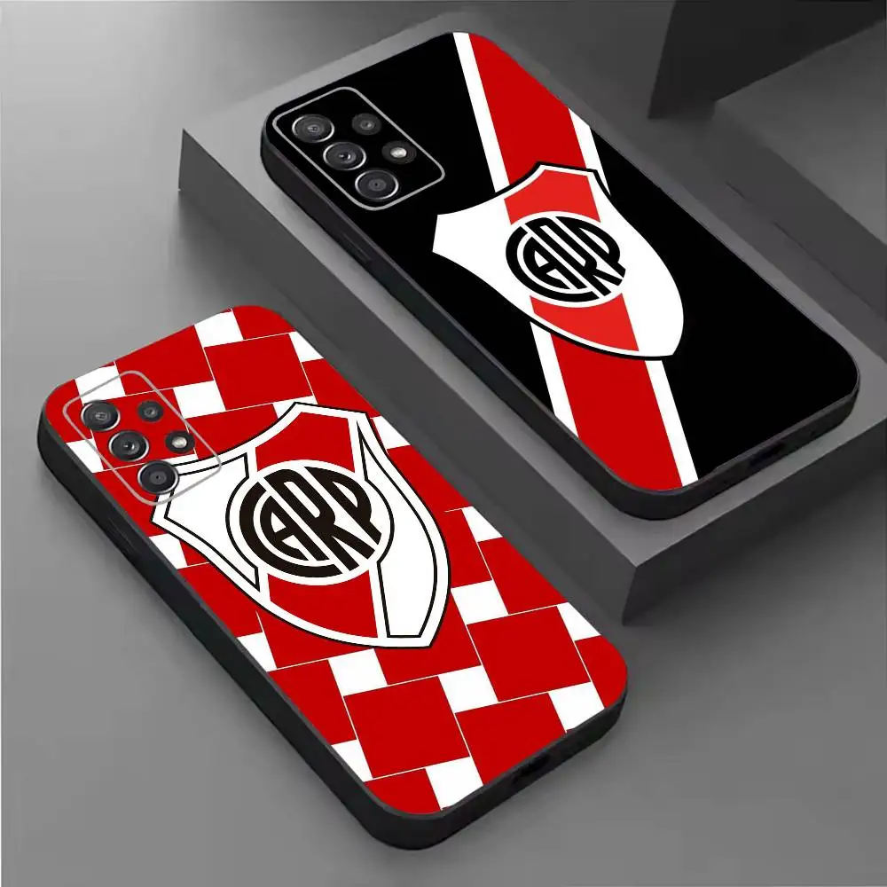 flag R-River Plate 1901 Soft Black Phone Case for Samsung S26,25,24,21,22,21,20,10,9,8,7,6Ultra,Plus,Fe, Lite