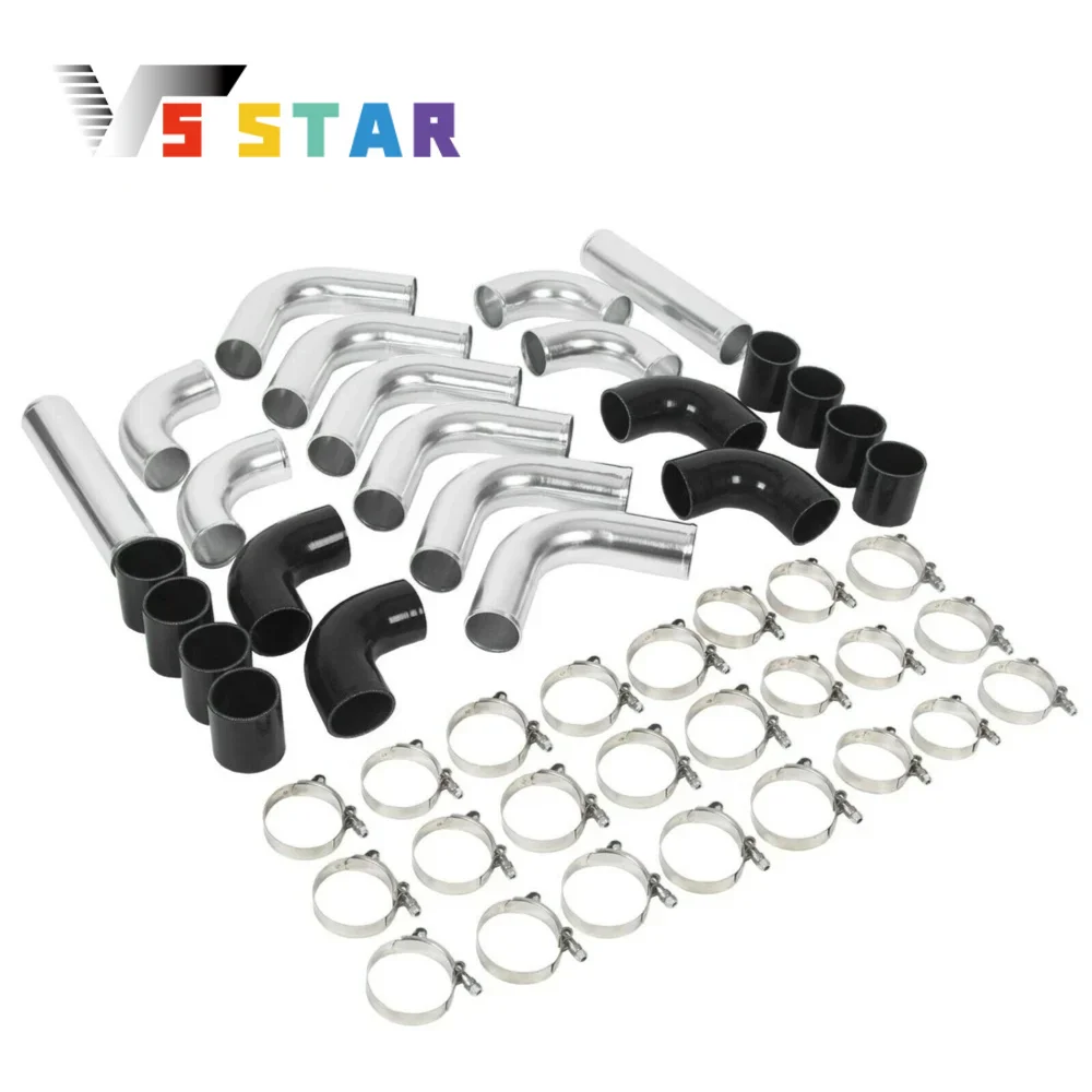 

Универсальный 12 шт. 3-дюймовый алюминиевый комплект трубок турбоинтеркулера + шланг + зажим для турбонаддува автомобиля красный синий черный черный-синий красный-черный