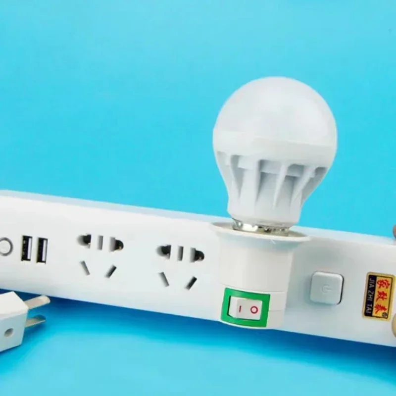 Parafuso e27 móvel eua/ue/reino unido plug lâmpada led de poupança de energia com interruptor pequena luz noturna cabeça da lâmpada de conversão suporte da lâmpada de parede