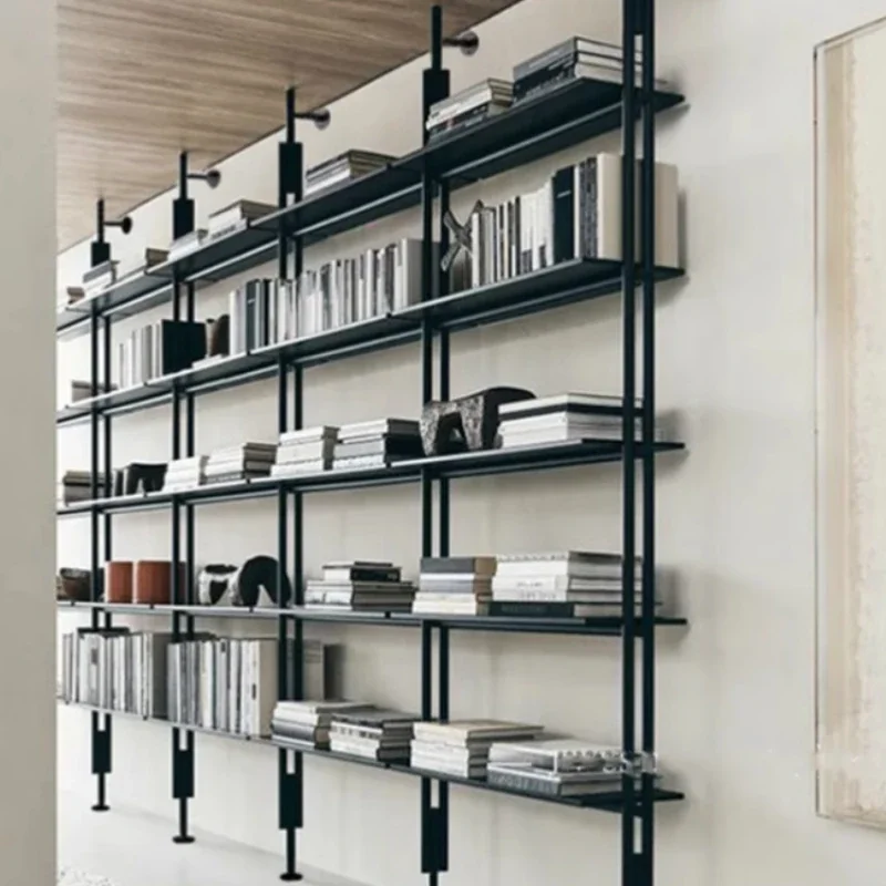 

Nordic metal storage office full wall decoration display household entrance partition frame solid wood minimalist bookshelf