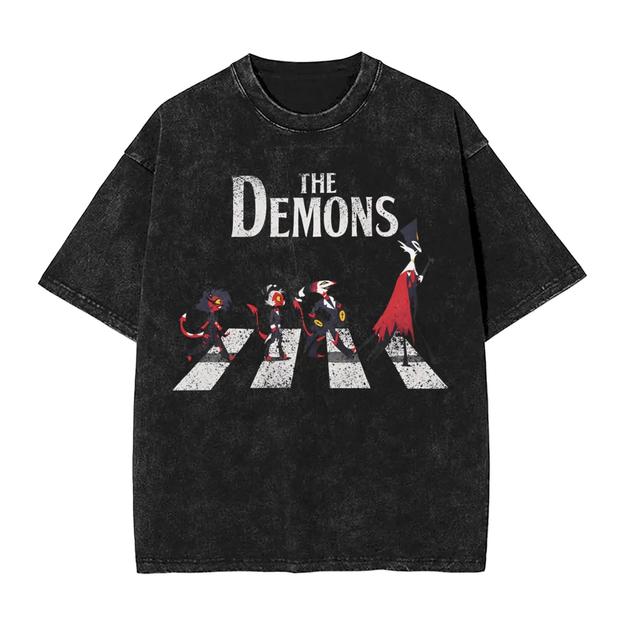 Men Women T-Shirt Hazbins Hotel Washed T Shirts Fashion The Demons Summer Tees Vintage Loose Casual Clothes Birthday Present