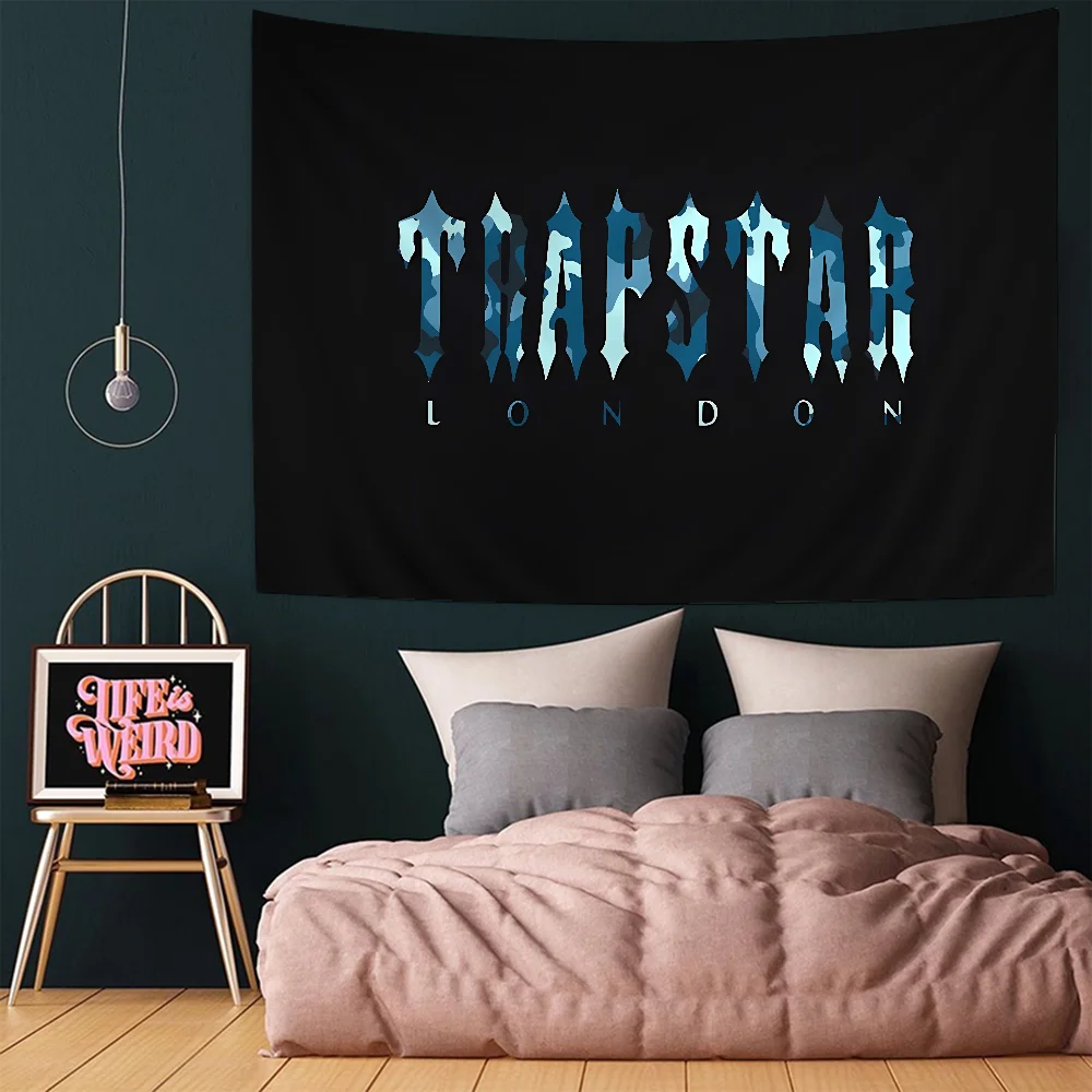 T-Trapstar Logo Hanging Bohemian Tapestry Cheap Hippie Wall Hanging Bohemian Wall Tapestries Mandala Wall Hanging Home Decor