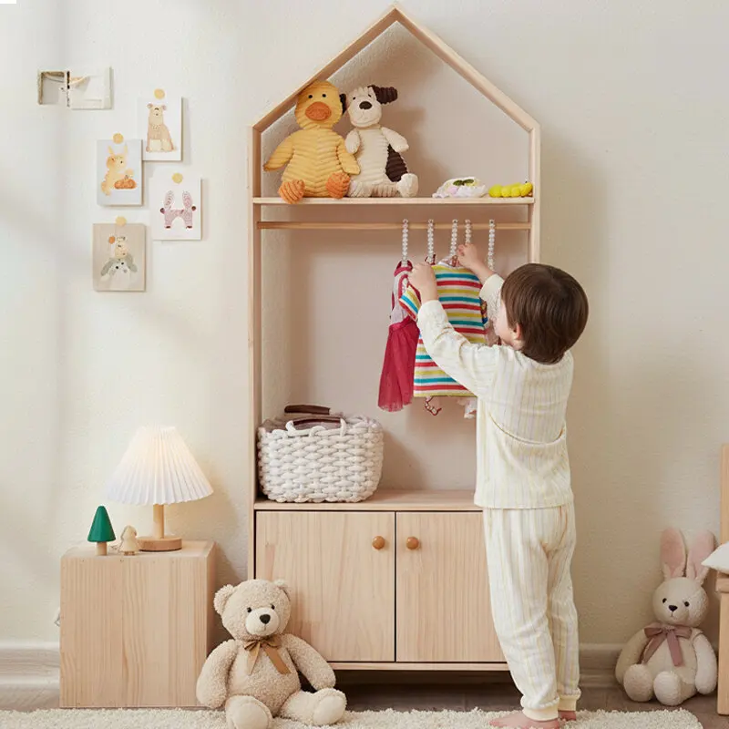 Children's hangers, lockers, floor-to-ceiling wardrobes, storage cabinets, solid wood rooms, clothes finishing and display