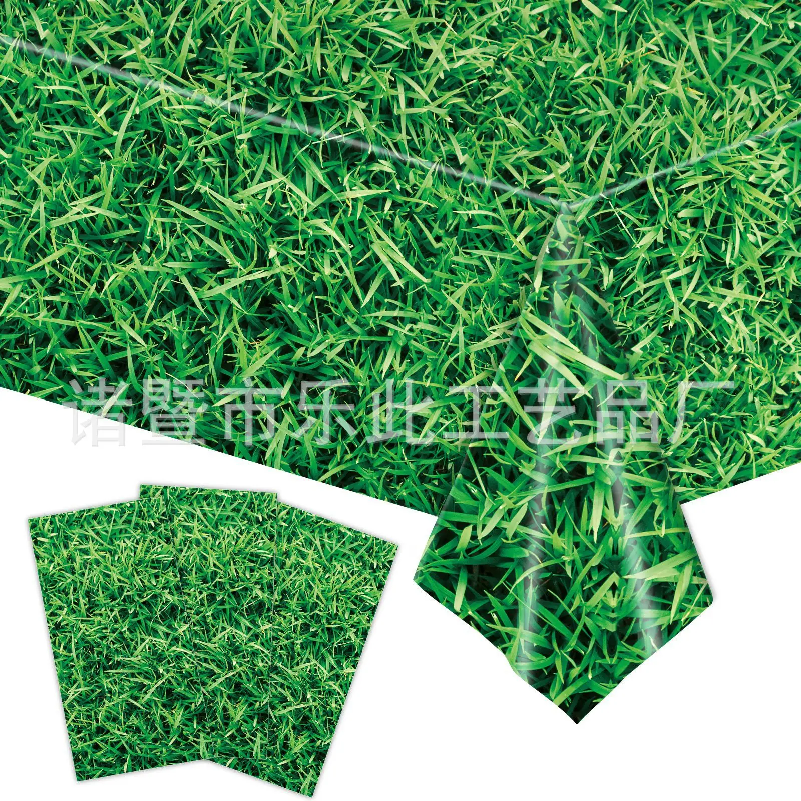 Green Grass Football Table Cloth for Men, Table Cloths for Parties, Rectangle Trophy Cover, 54x108 Inch