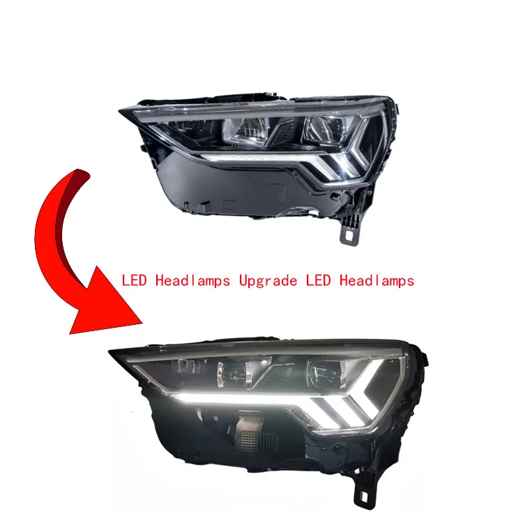 Factory Sales Automobile Headlights Q3 Headlights LED Daytime Running Lights Automatic Headlights For Audi 2019-2023