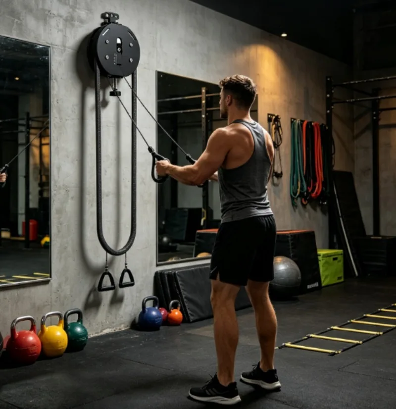 Multi‑purpose Rope Pull Workout Device Upper‑body Muscle Trainer For Fitness Centre Use