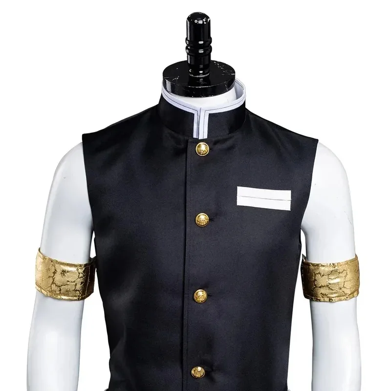 Anime Demon Killer 2 Kimetsu no Yaiba Uzui Tengen peluca Cosplay sombreros Anime disfraz accesorios diadema conjunto de Carnaval