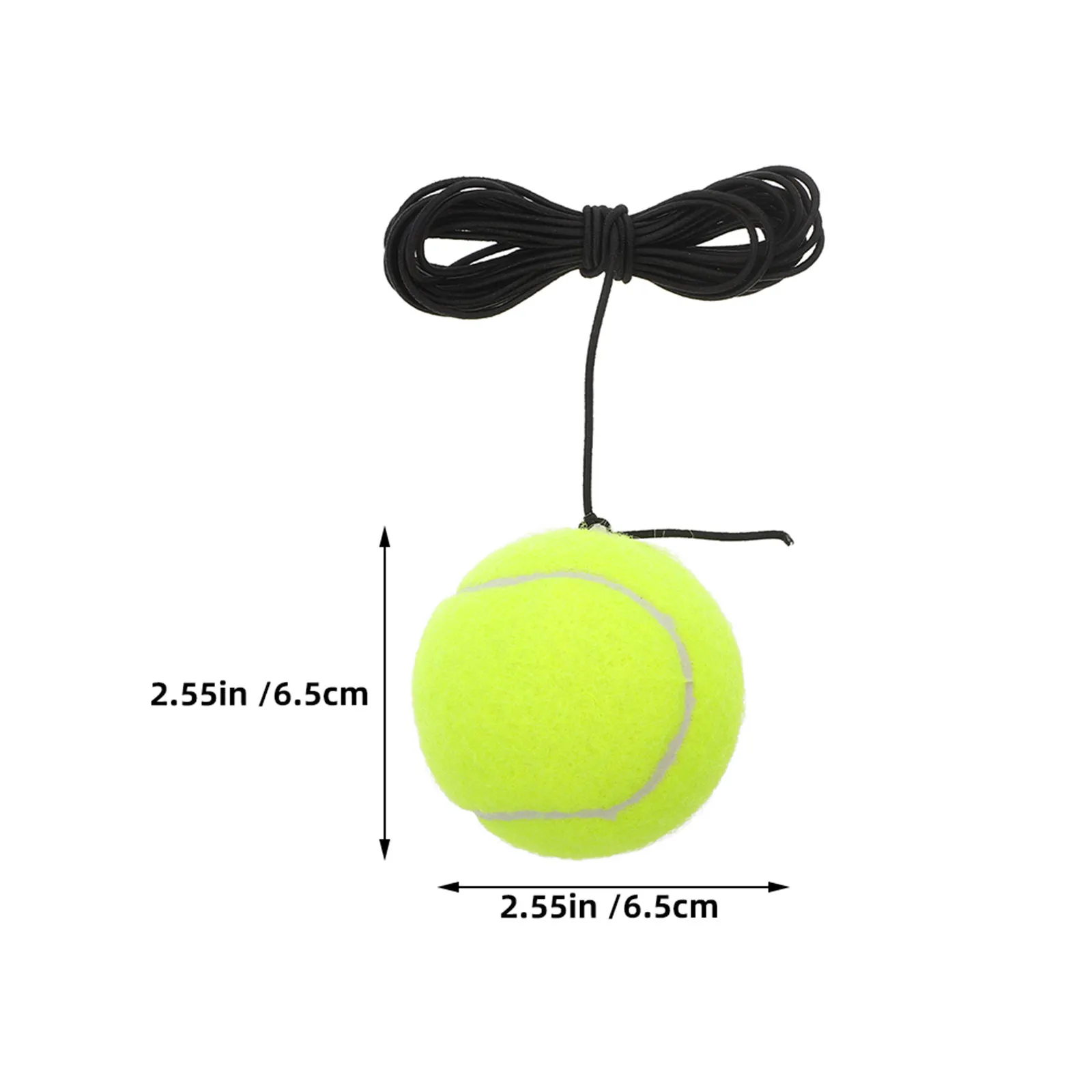 6Pcs Elastic Rope Tennis Trainer Rebound Ball Solo Practice Tennis Training Set Beginner Home Outdoor Exercise Kit