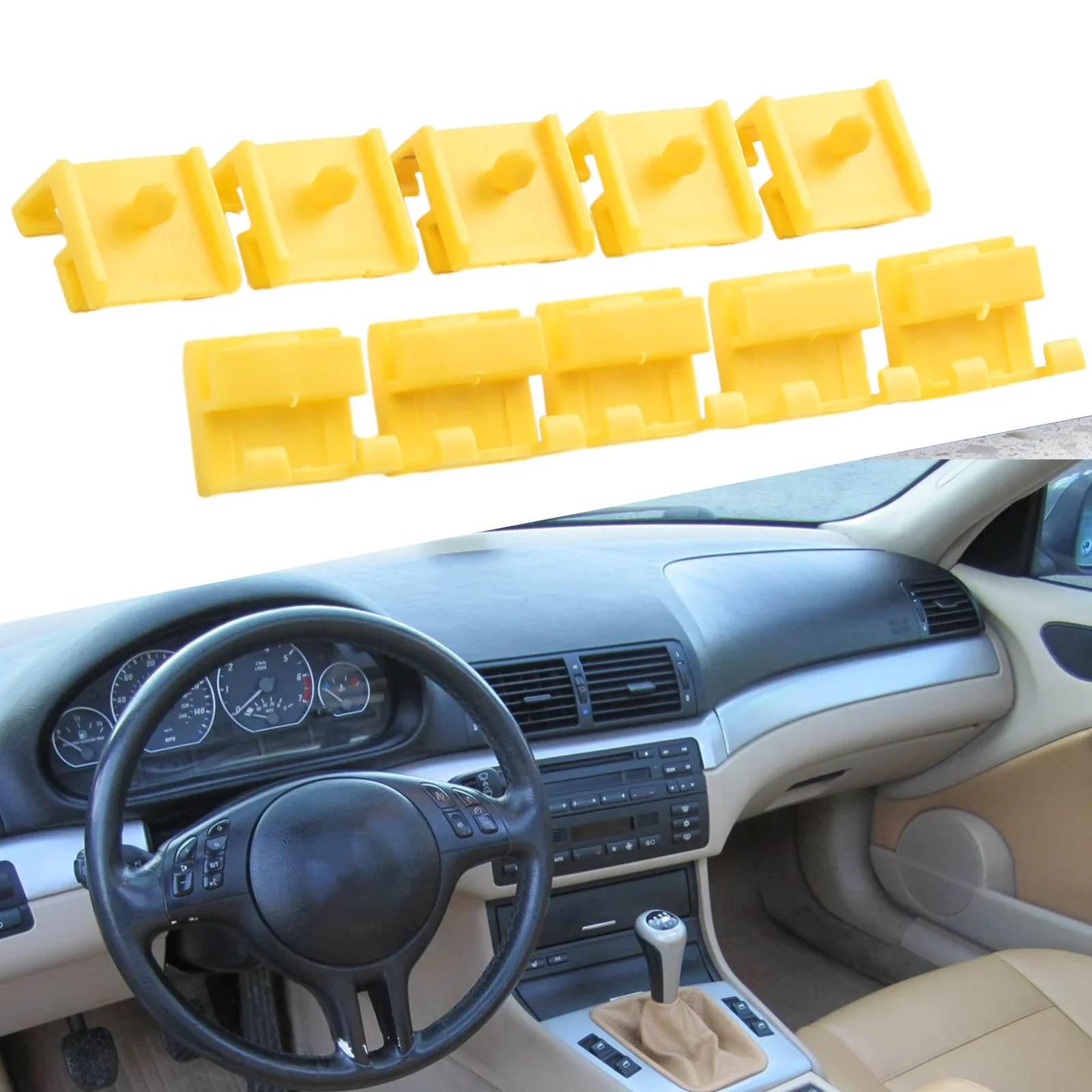 

10Car NONE Side Skirts Clip Moulding Trim Clip Car For BMW 5 Series E60 E61 Side Skirts Sills Rocker Panel Nylon Car Supplies