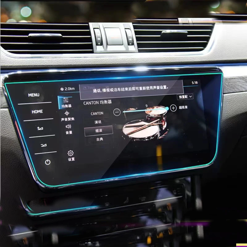 Tempered glass film protector For Skoda superb scout/Combi iV 2020 2021 2022 Car gps Navigation Touch Screen Protective film