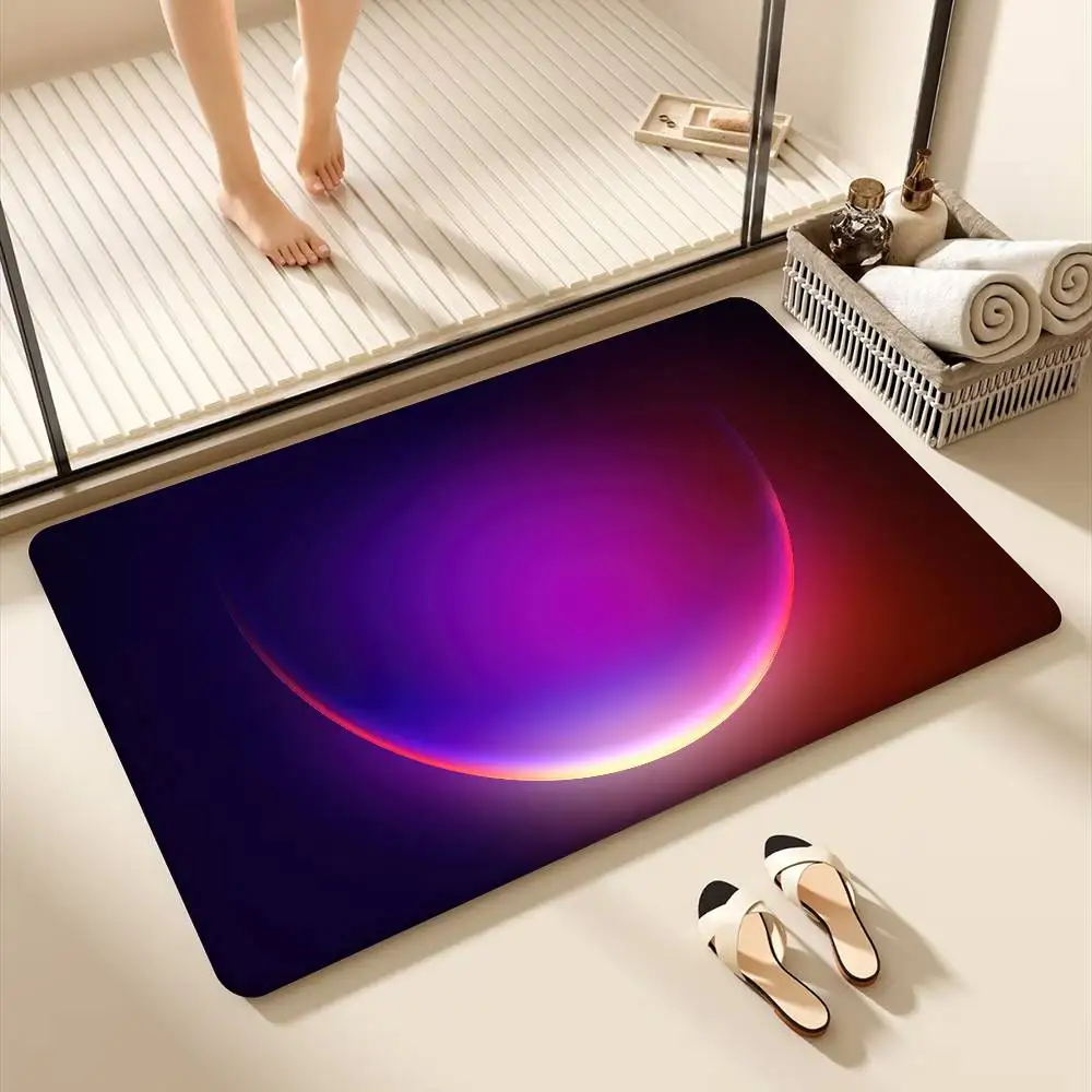 W-Windows Simple Science Fiction Bath Mat Kids Room Bedroom Decoration Balcony Anti-Slip Doormat Living Room Alfombra