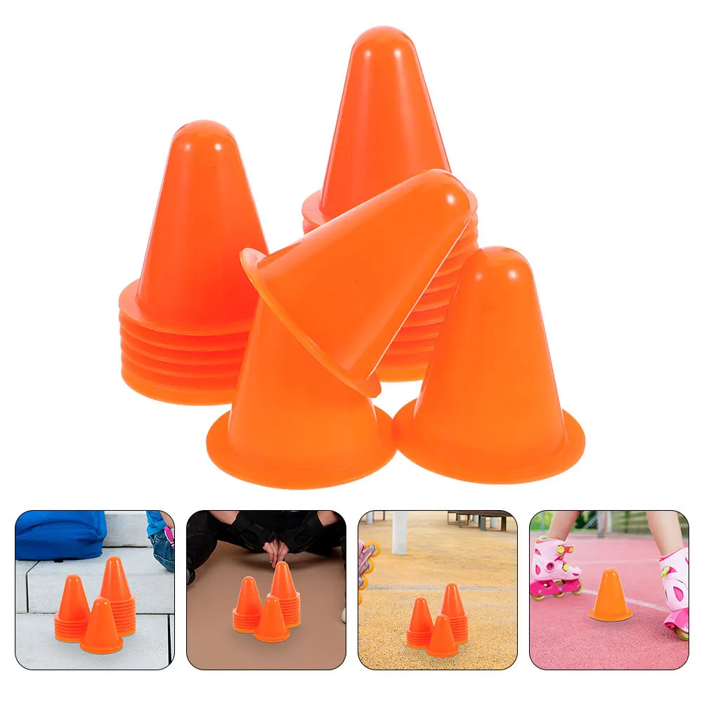 30 قطعة من مخاريط التدريب البلاستيكية القابلة للتكديس مخاريط المرور الصغيرة للتزلج على الجليد وكرة القدم وخفة الحركة التدريبات الرياضية المقاومة للرياح #2