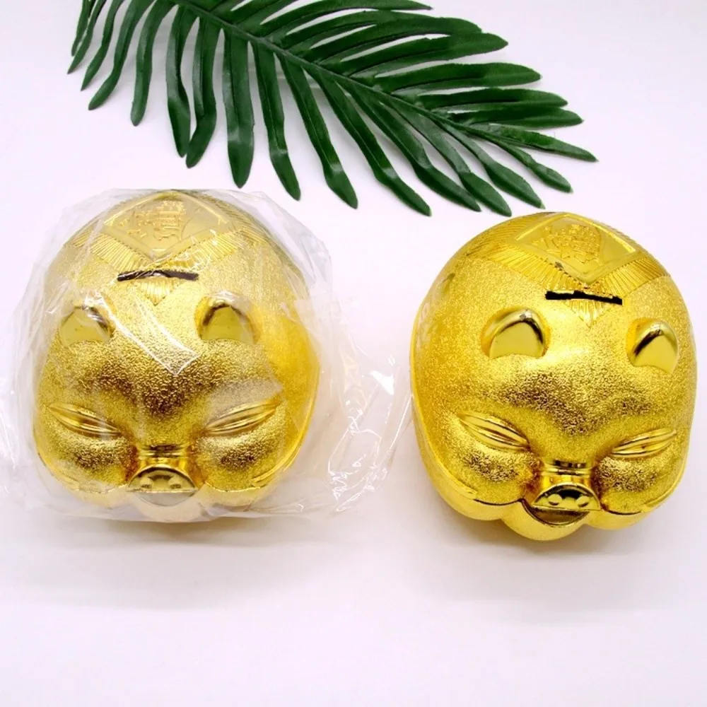 Tirelire décorative en forme de cochon, tirelire en plastique, tirelire dorée, tirelire givrée, pot à monnaie porte-bonheur, tirelire épaisse pour économiser des pièces, cadeau pour étudiant.