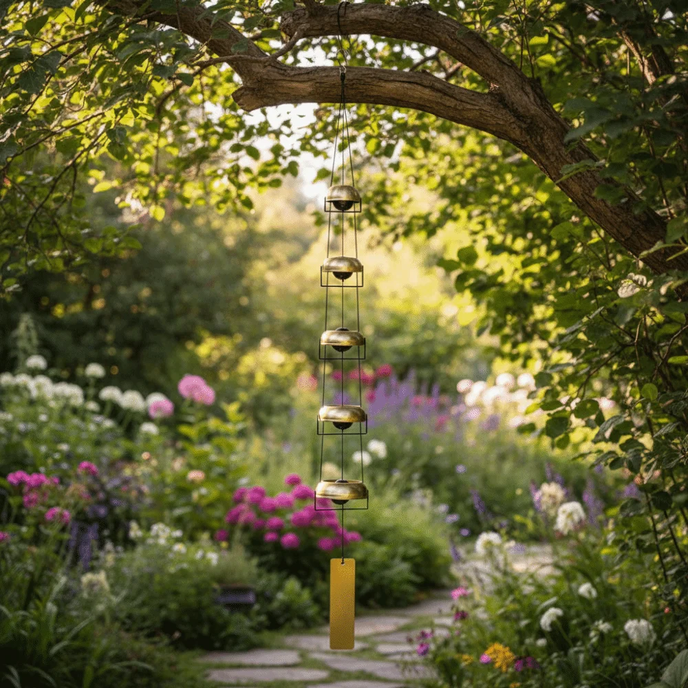 3/5 Layer Japanese Style Metal Wind Chime Vintage with Hook Courtyard Pagoda Wind Chimes Crisp Sound Wishing Wind Chime Gift