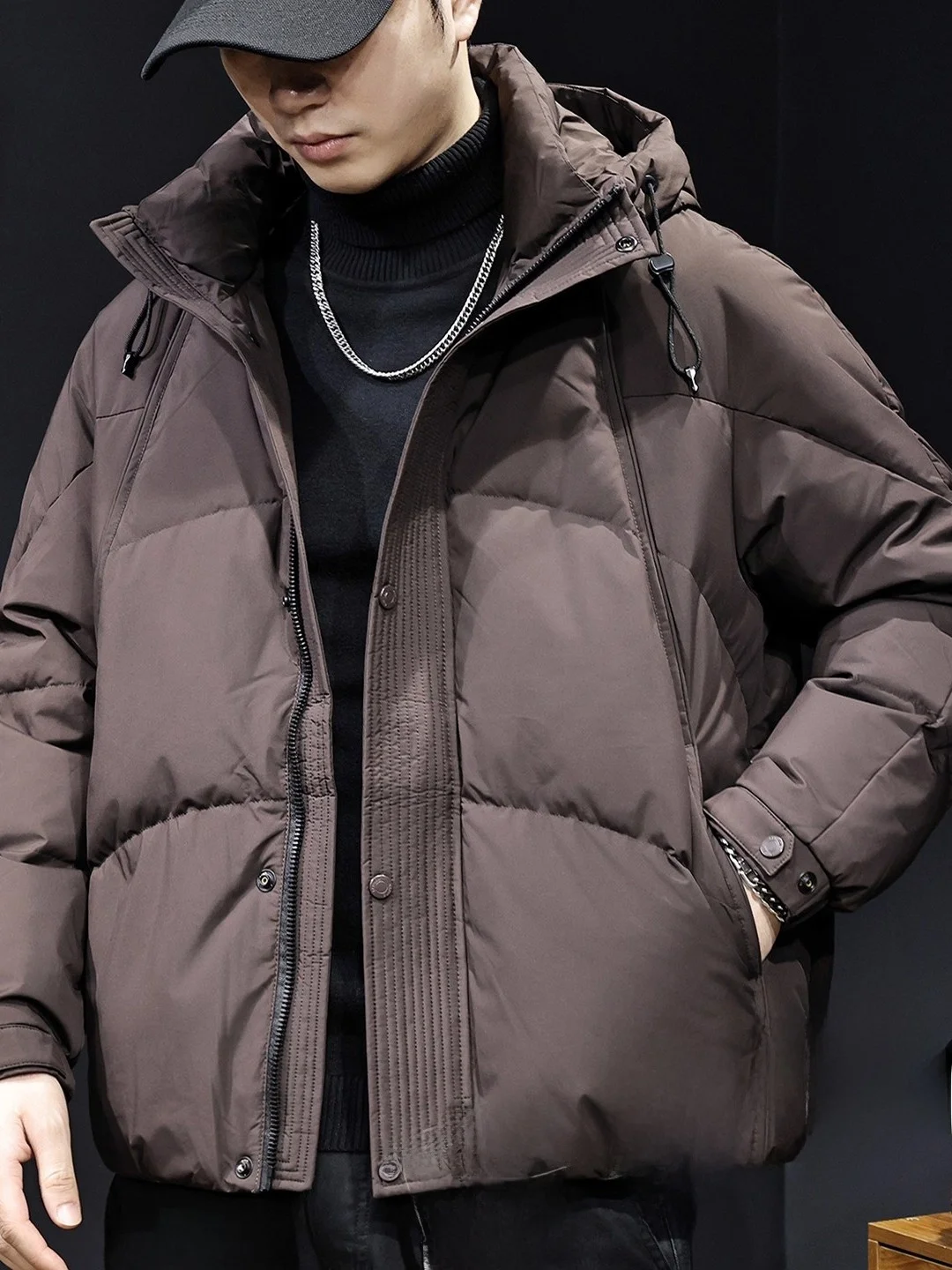 

Men's Thickened Large Size American Retro Outdoor Cold-resistant down Jacket Winter Warm Loose Fit Hooded Parka Casual Style